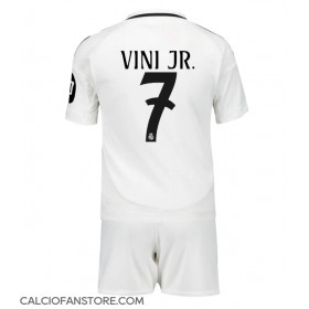 Maglia Calcio Real Madrid Vinicius Junior #7 Prima Divisa Bambino 2024-25 Manica Corta (+ pantaloncini)